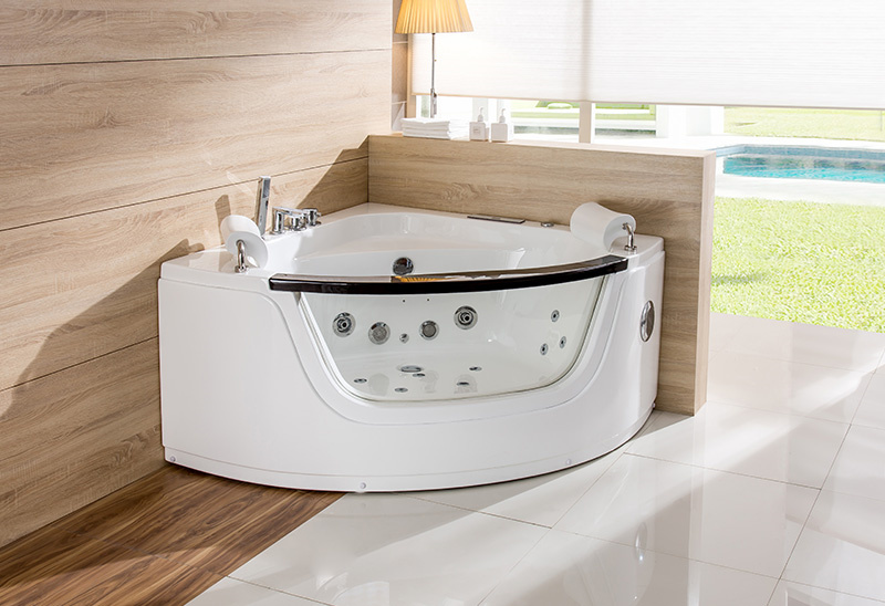 A057B 120cm Malá jacuzzi rohová vana Whirlpool